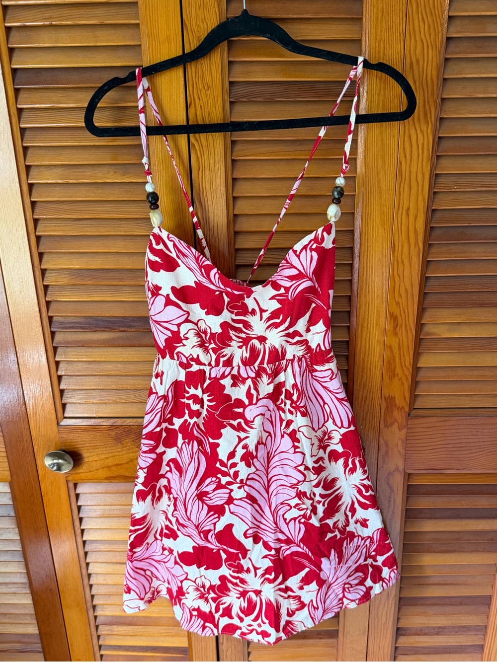 Abercrombie & Fitch Red and White Floral Mini Dress